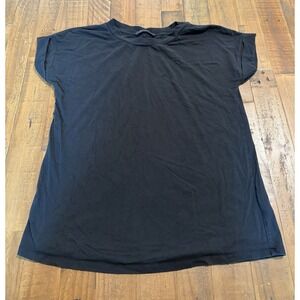 All Saints women's Medium/large black short sleeve cotton tee basic casual